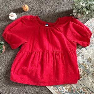 Old Navy Red Peplum Top ✨